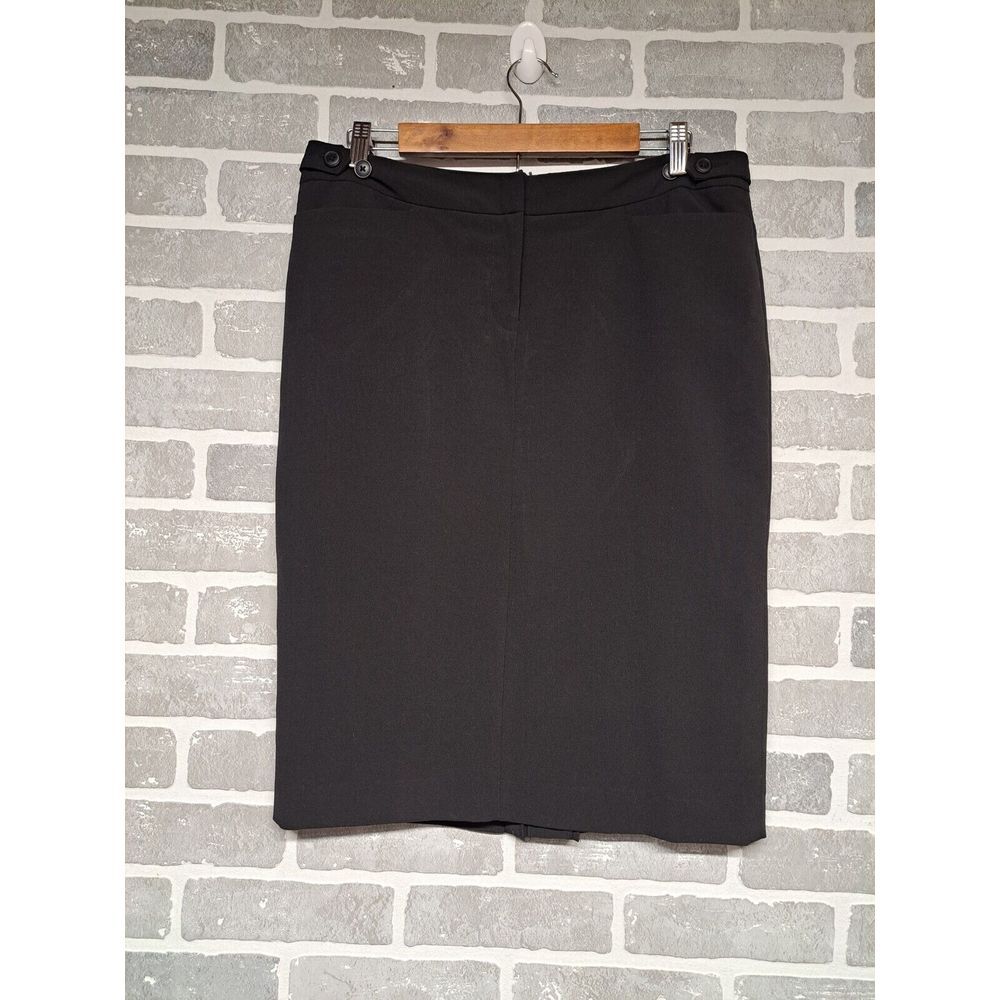 NORMA KAMALI Womens Black Career Pencil Straight Knee Skirt Formal ‎ size 10